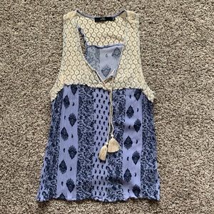 BKE Buckle Bohemian Tank EUC